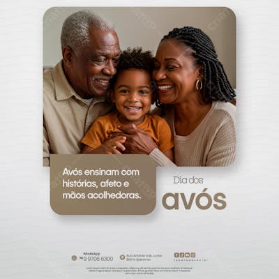 Feliz dia dos avós Flyer Social media PSD Editável (2)