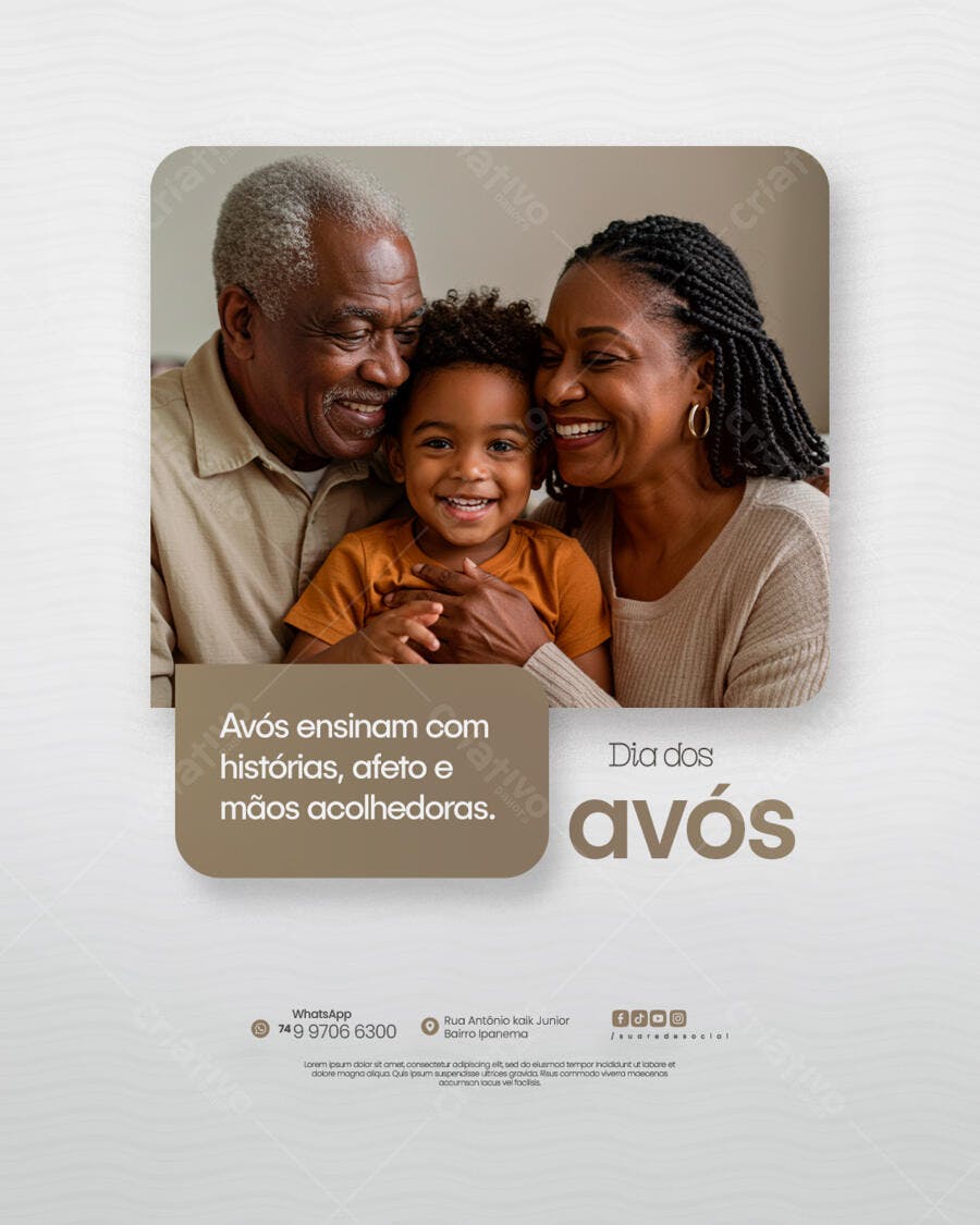 Postagem Dia dos Avós PSD Editável