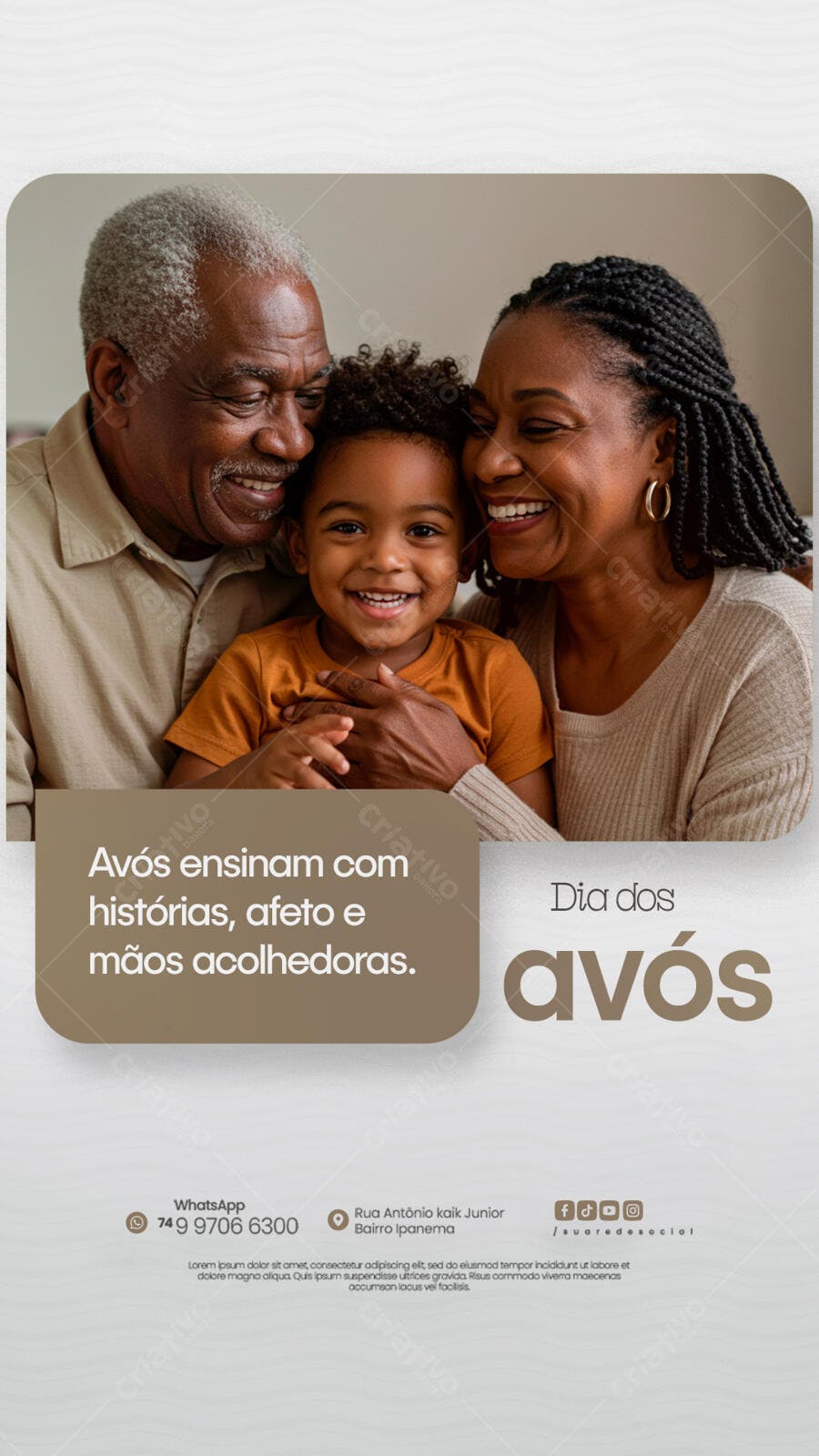 Postagem Dia dos Avós PSD Editável