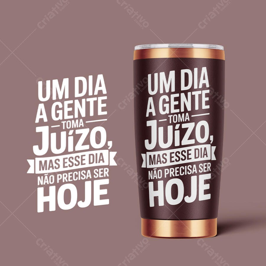 Mockup Caneca Frase Motivacional PNG com fundo transparente