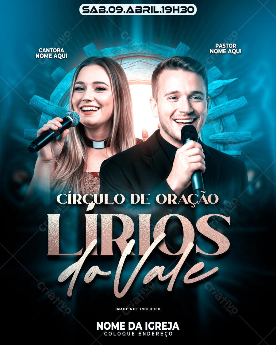 Flyer para Evento Gospel PSD Editável