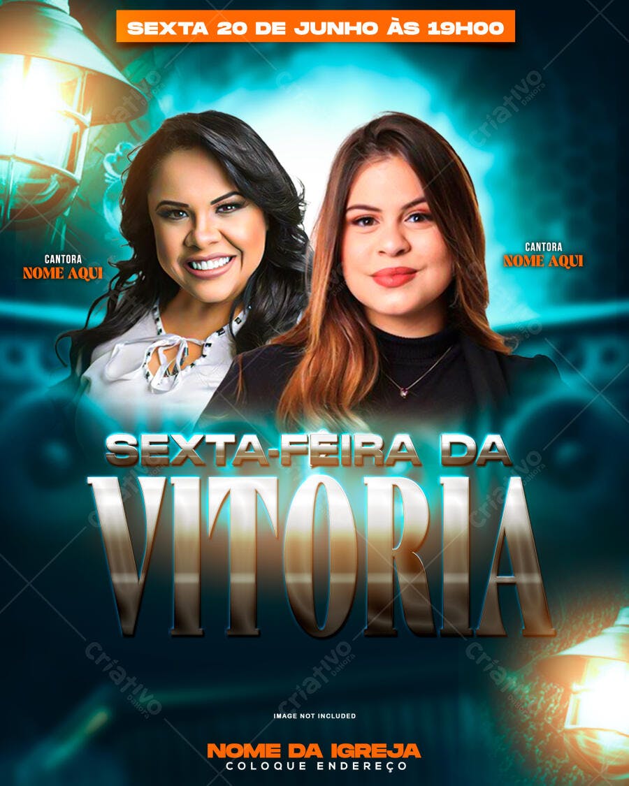 Flyer para Evento Gospel PSD Editável