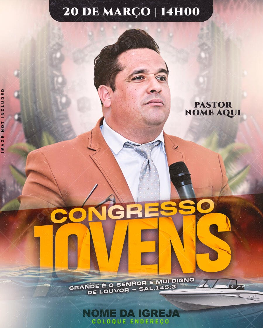 Flyer Congresso Jovens 20 de Março PSD Editável