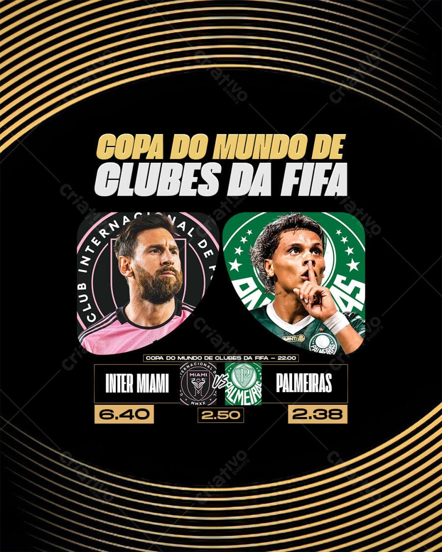 Flyer Copa do Mundo de Clubes da FIFA PSD Editável
