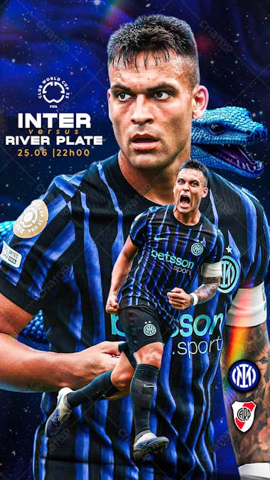 FLYER MATCHDAY LAUTARO MARTINEZ INTER MILAN WORLD CUP CLUBS