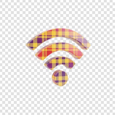 Wifi 3D textura xadrez