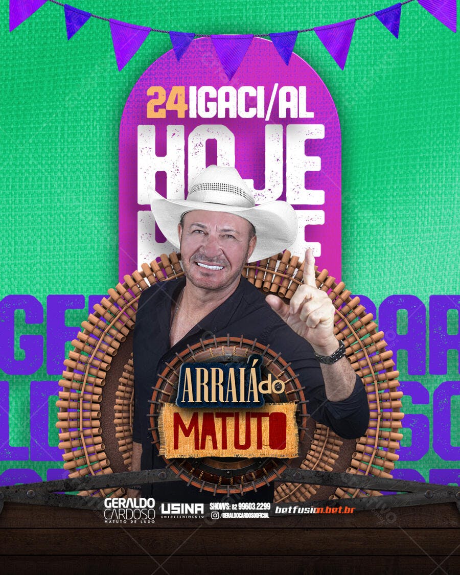 Flyer Arraial do Matuto PSD Editável