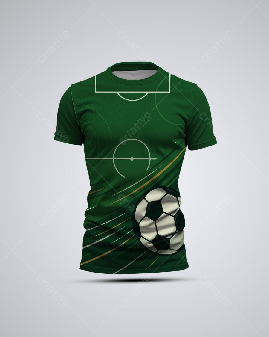 Camiseta de Futebol PSD Editável