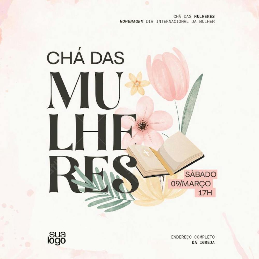 CULTO DE MULHERES | PSD EDITÁVEL | GOSPEL