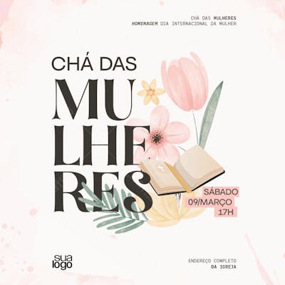 CULTO DE MULHERES | PSD EDITÁVEL | GOSPEL