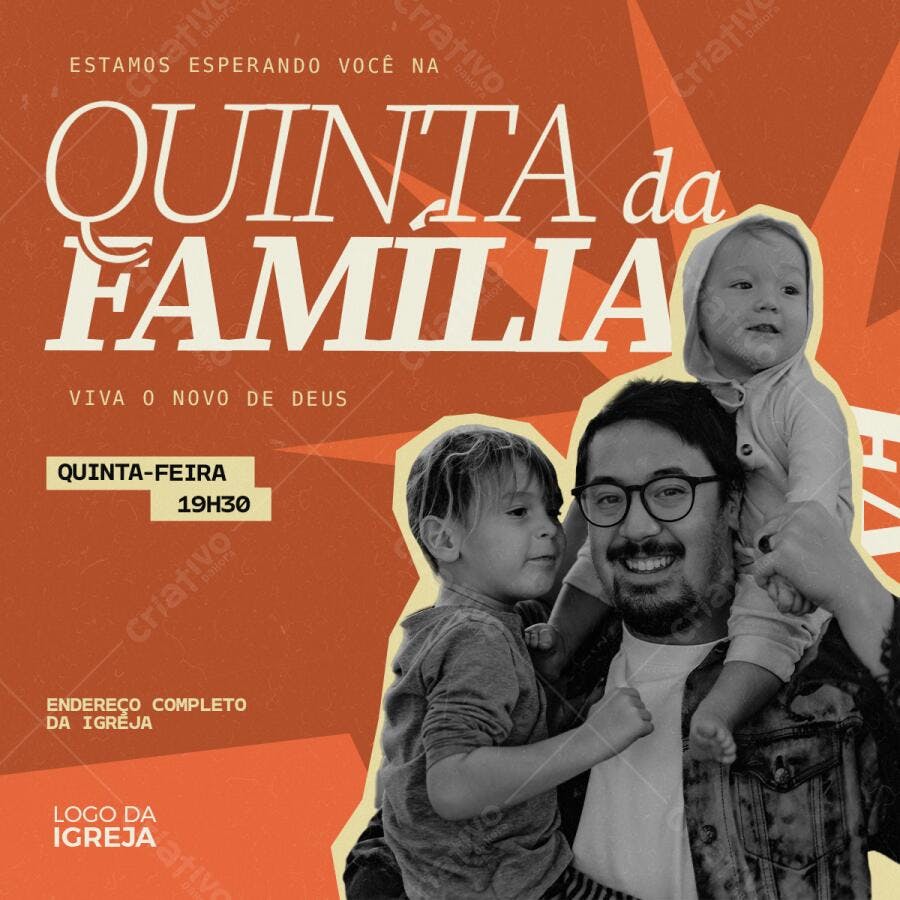 Flyer para Quinta da Família PSD Editável