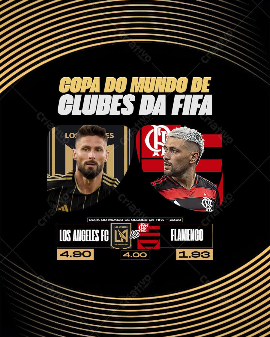 Flyer Copa do Mundo de Clubes da FIFA PSD Editável