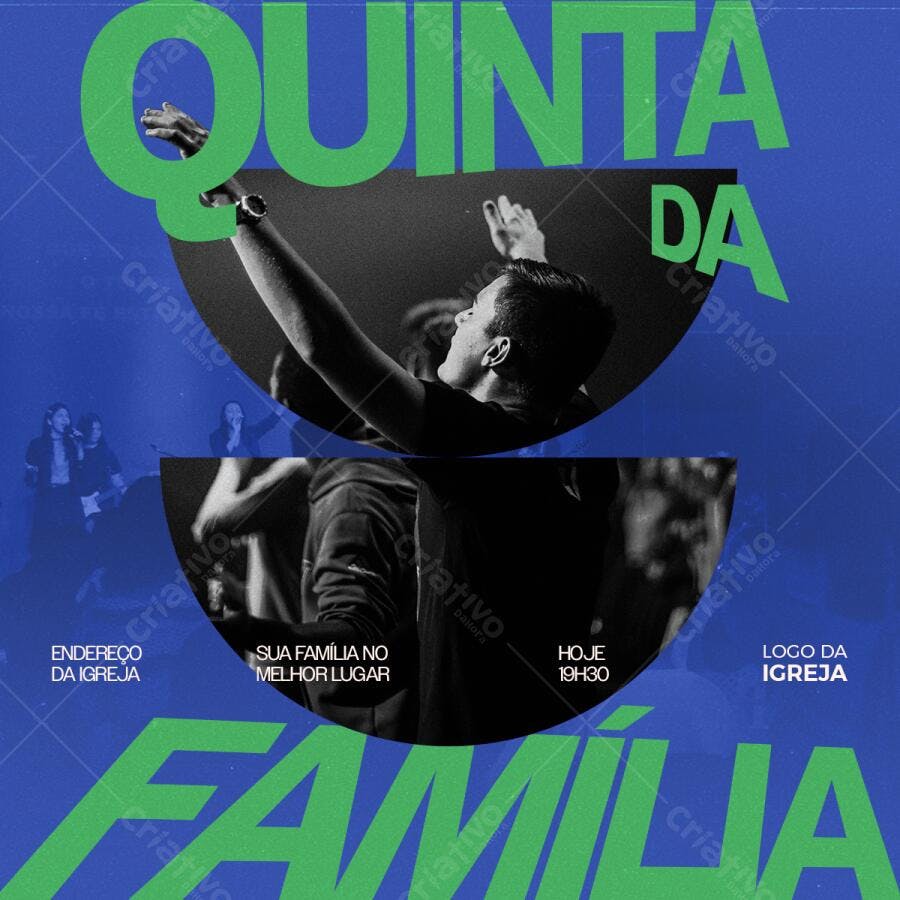 Flyer para Culto Quinta da Família PSD Editável