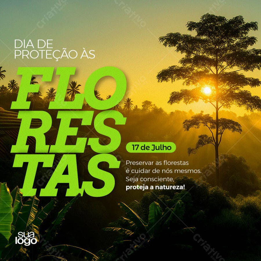 Postagem Dia da Proteção às Florestas PSD Editável