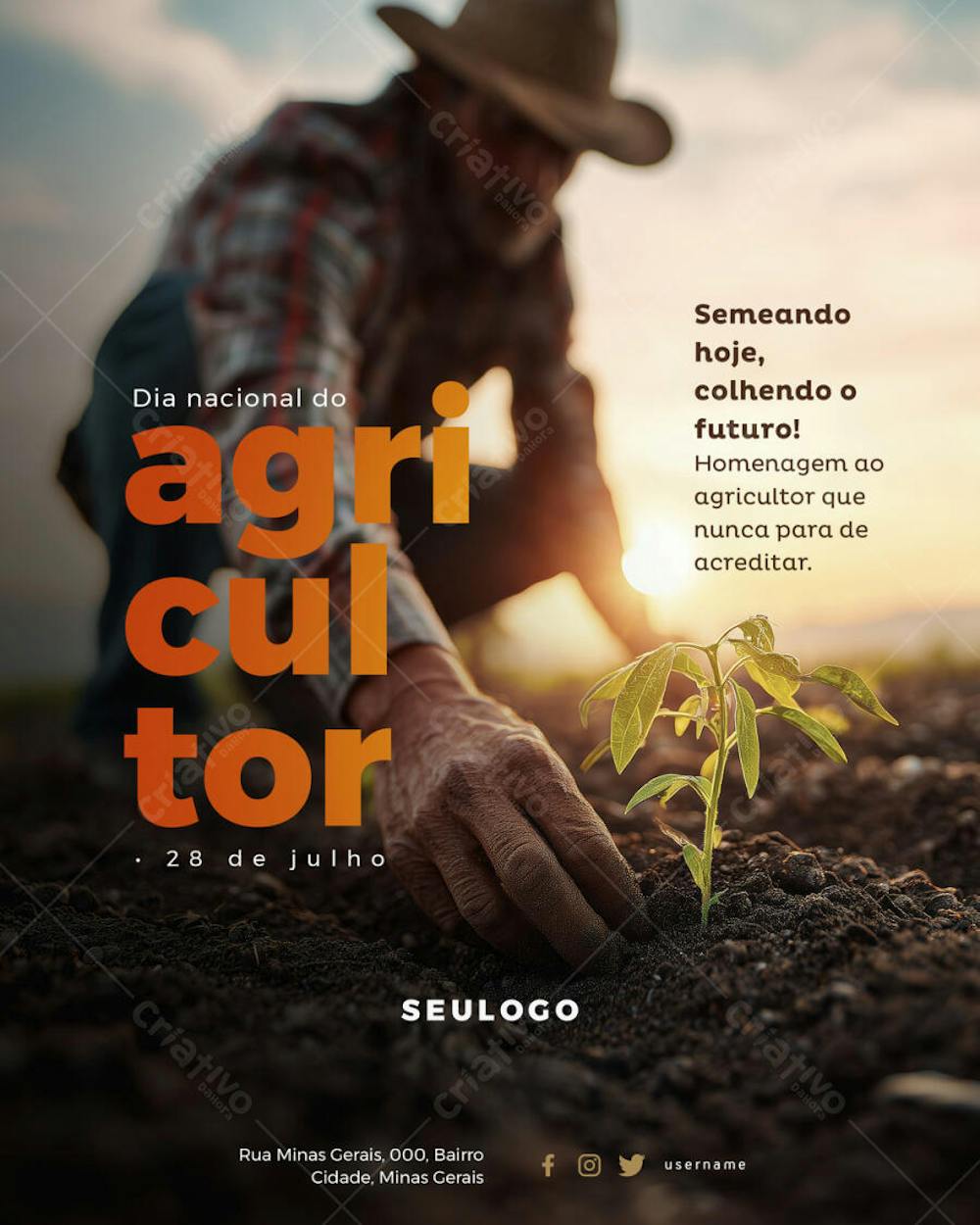 Psd Editável • 28 de Julho - Dia do Agricultor 06-25 - 3