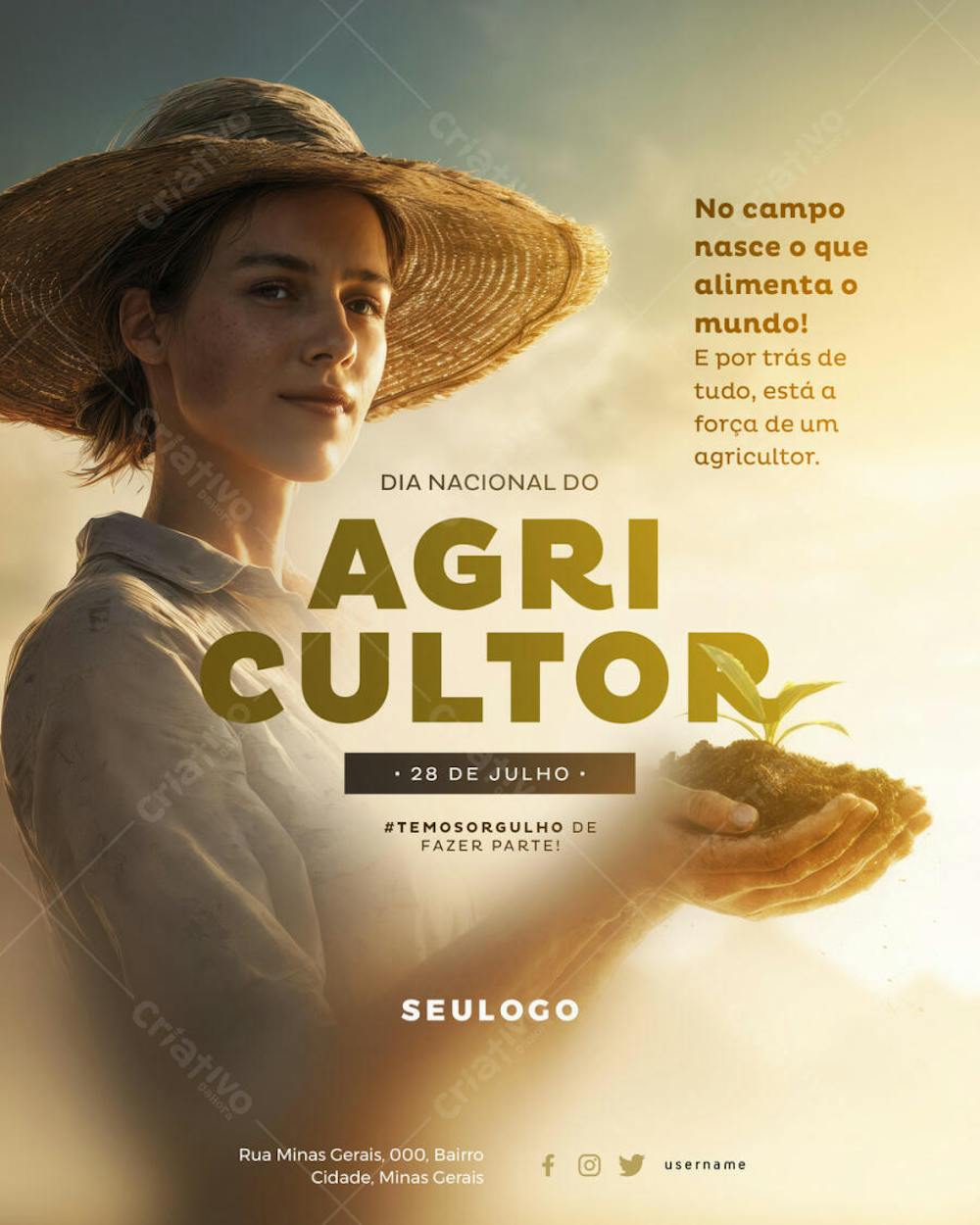 Psd Editável • 28 de Julho - Dia do Agricultor 06-25 - 1