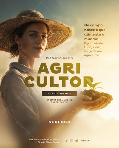 Psd Editável • 28 de Julho - Dia do Agricultor 06-25 - 1