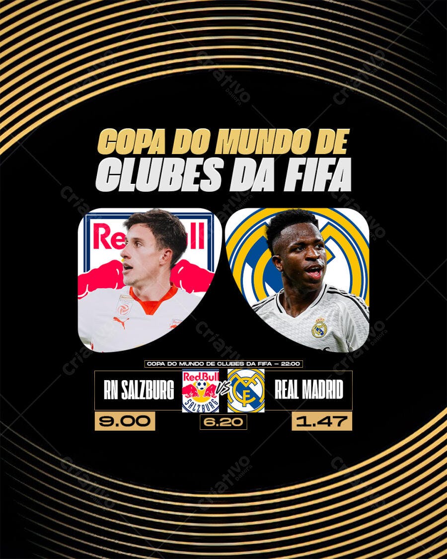 Flyer Copa do Mundo de Clubes da FIFA PSD Editável