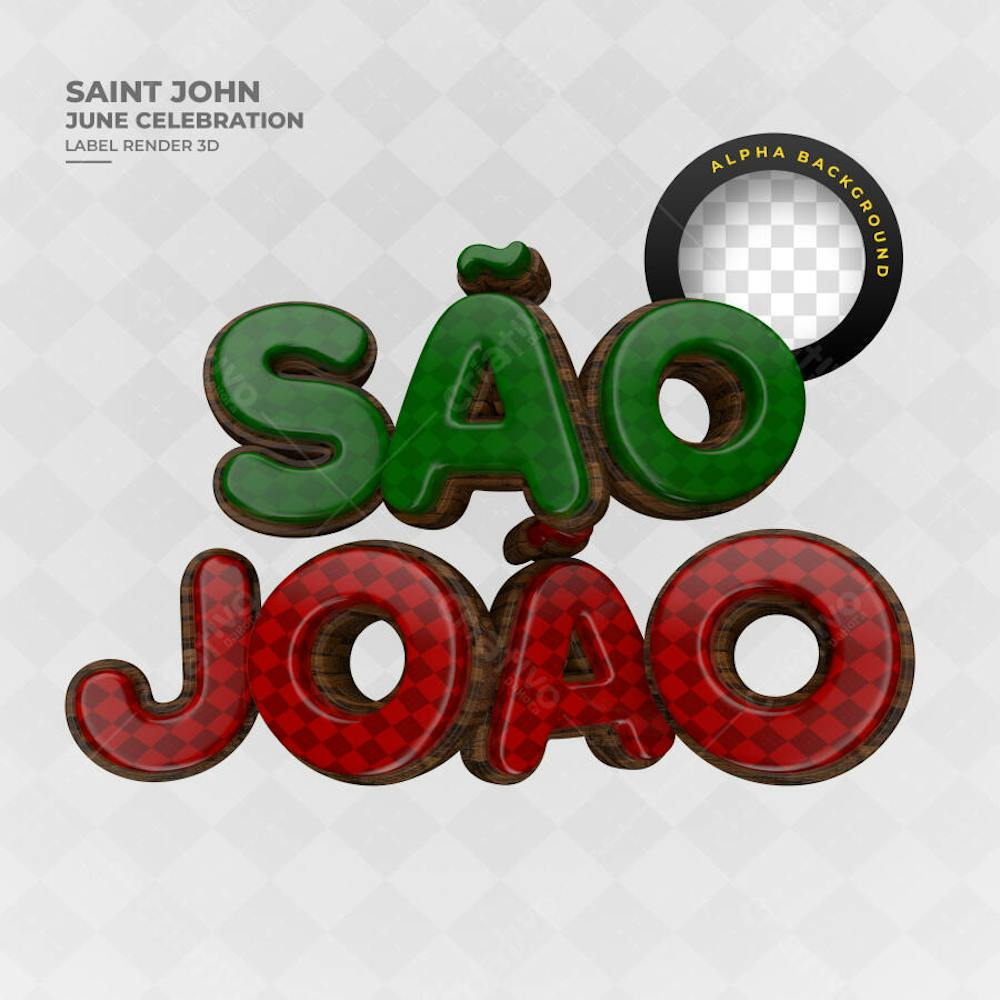 Selo 3d São João png