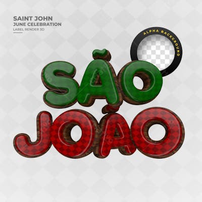 Selo 3d São João png