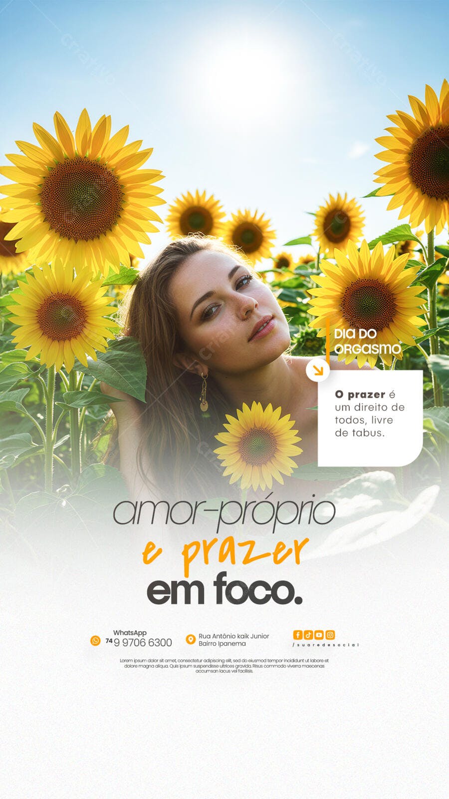 Flyer Dia do Orgasmo PSD Editável