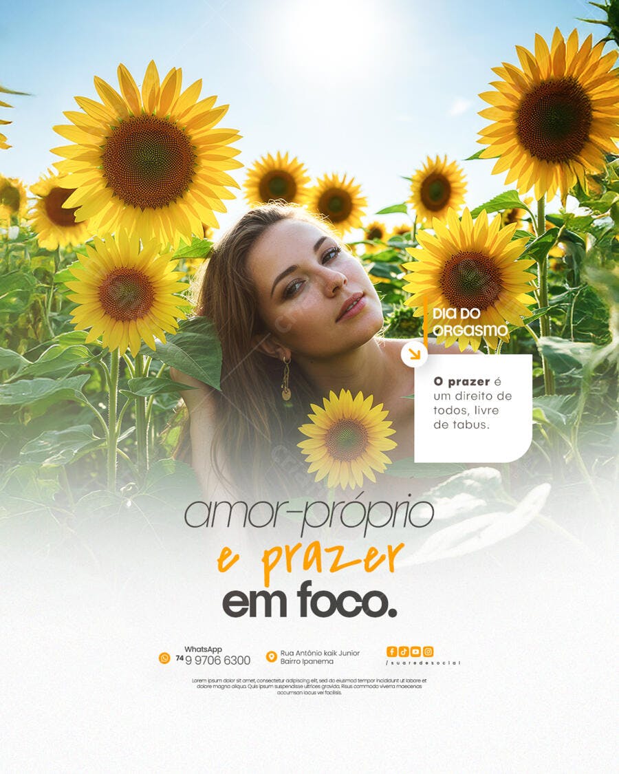 Flyer Dia do Orgasmo PSD Editável
