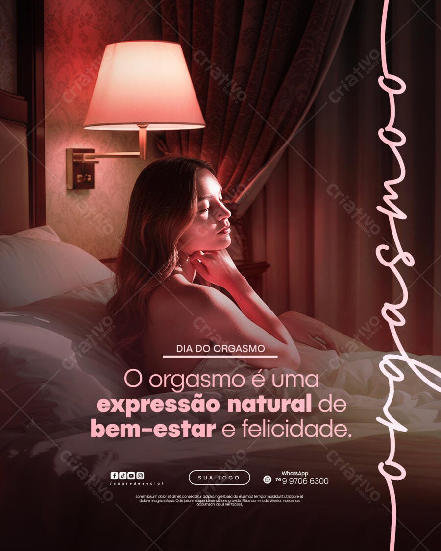 Flyer Dia do Orgasmo PSD Editável