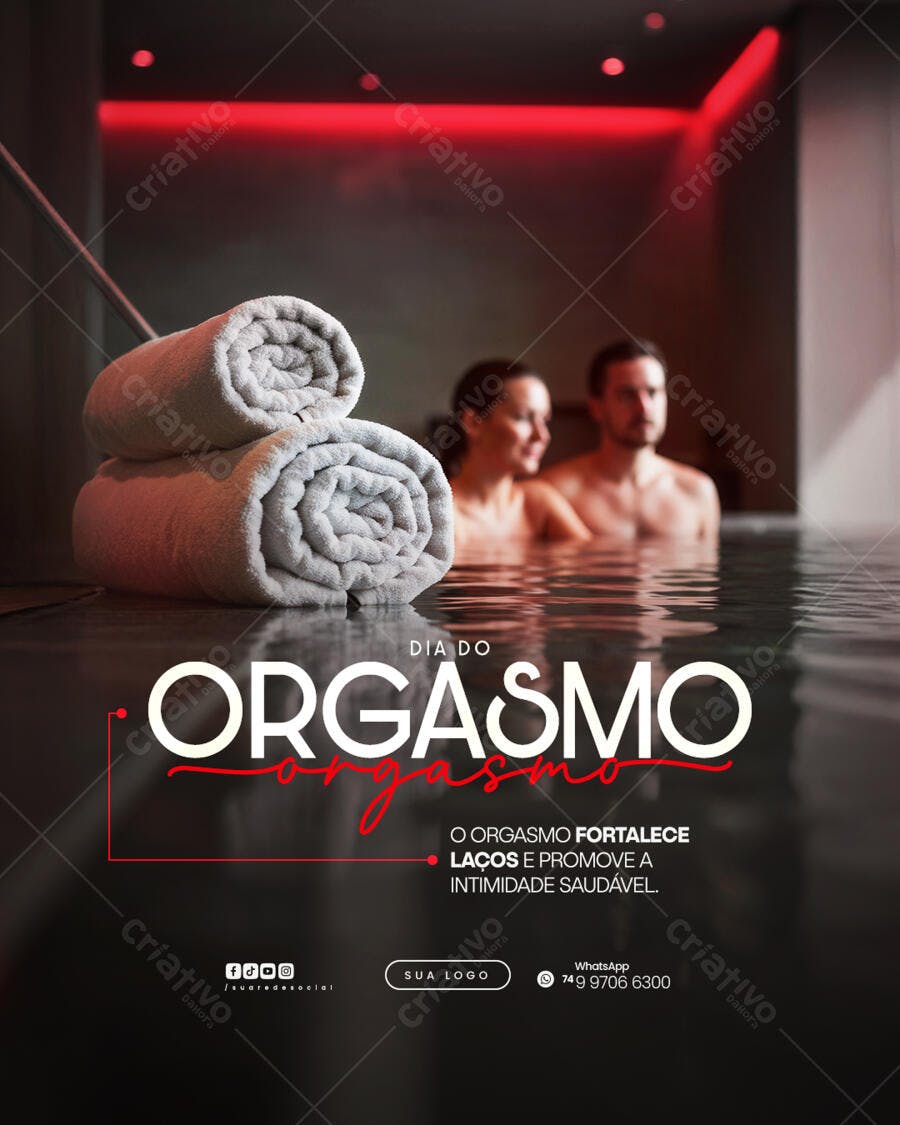 Flyer Dia do Orgasmo PSD Editável