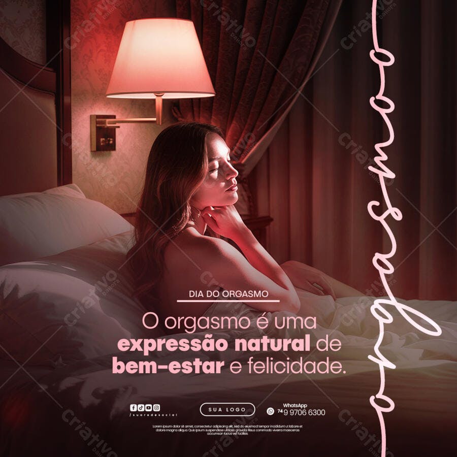 Post para o Dia do Orgasmo PSD Editável