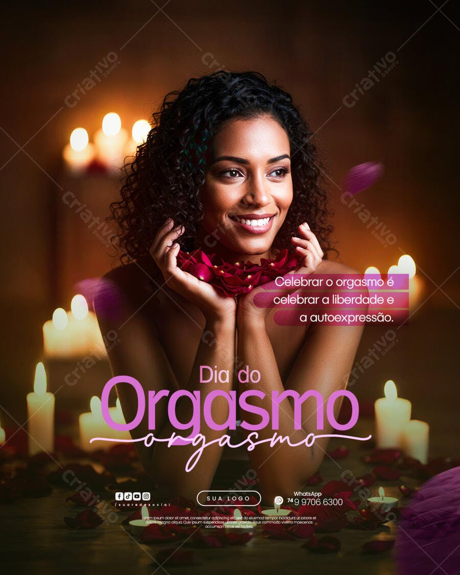 Flyer Dia do Orgasmo PSD Editável