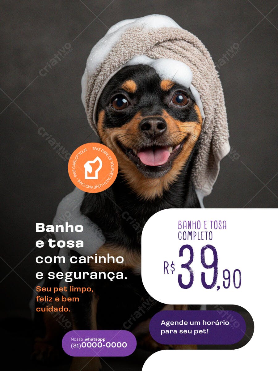 Flyer Pet Shop PSD Editável