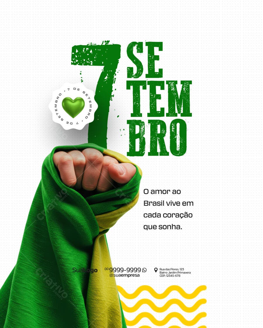 Flyer 7 de Setembro PSD Editável