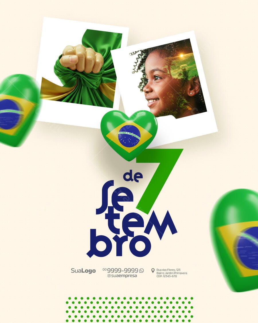Flyer 7 de Setembro PSD Editável