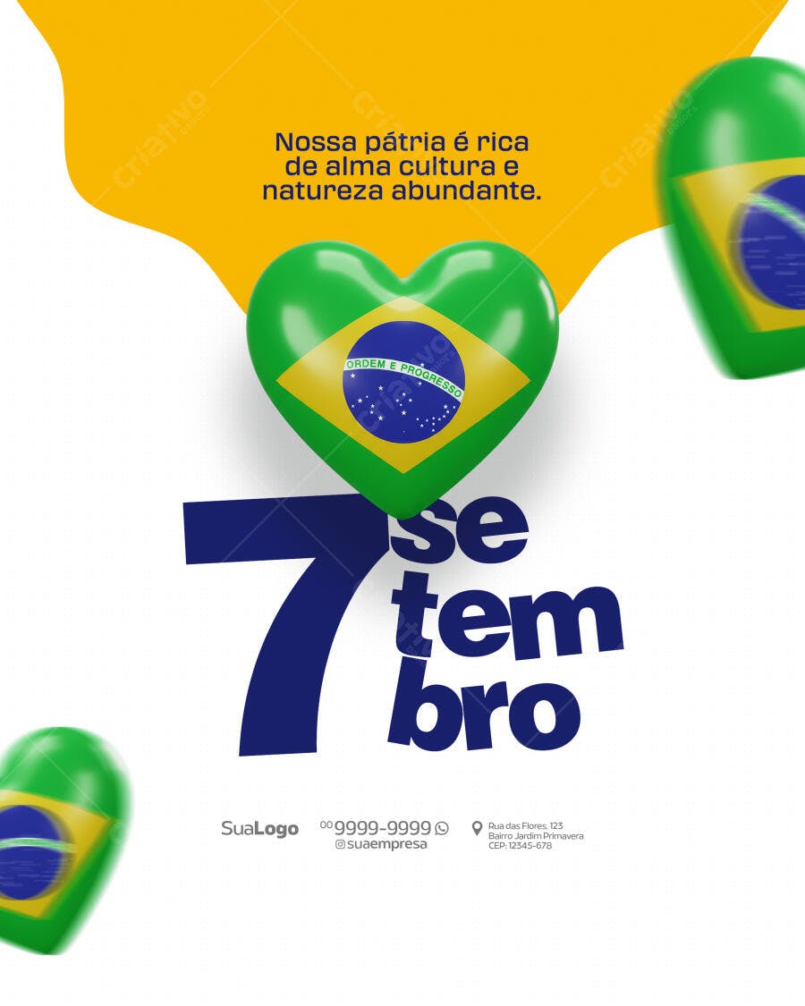 Flyer para 7 de Setembro PSD Editável