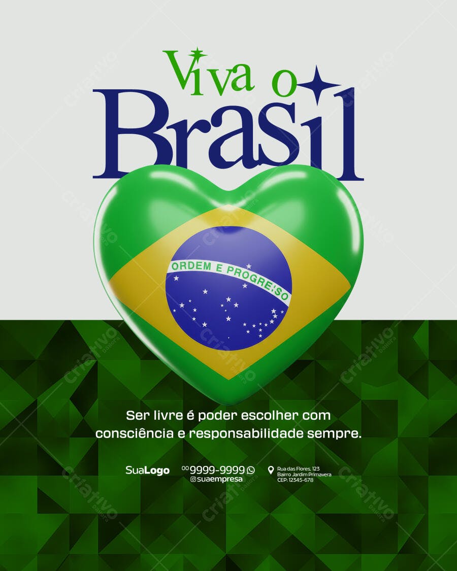 Flyer 7 de Setembro PSD Editável