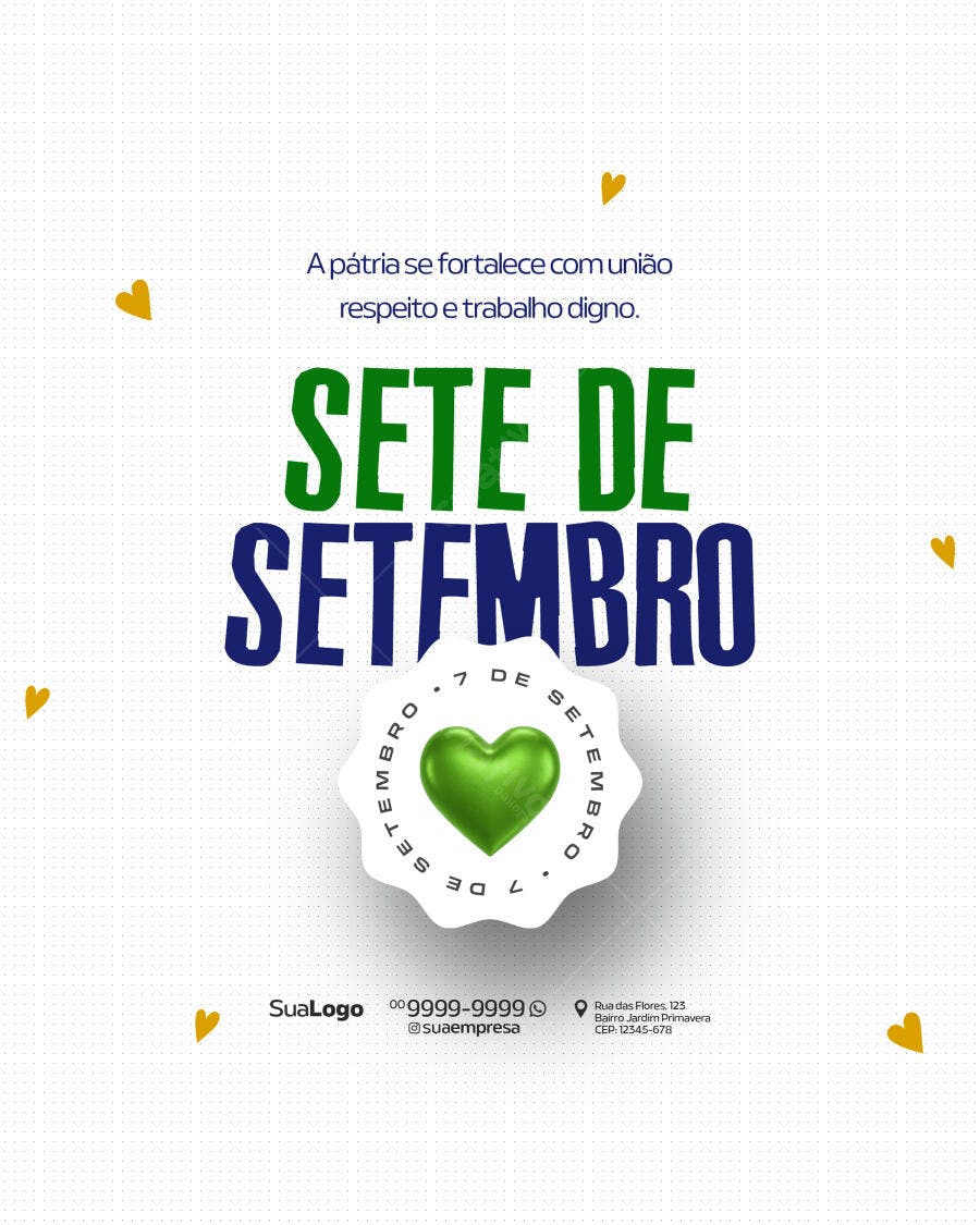 Postagem 7 de Setembro PSD Editável