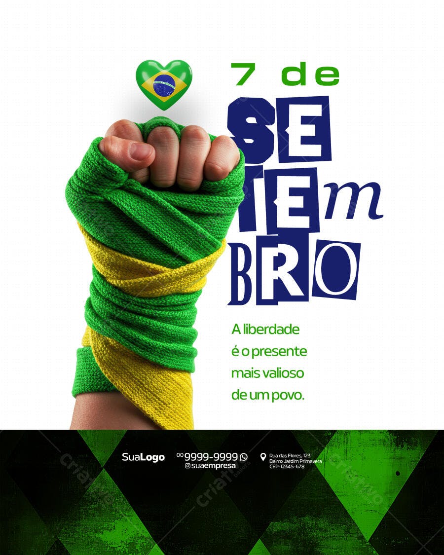 Flyer 7 de Setembro PSD Editável
