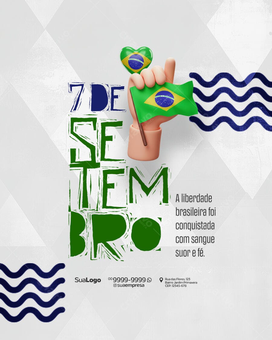 Flyer 7 de Setembro PSD Editável