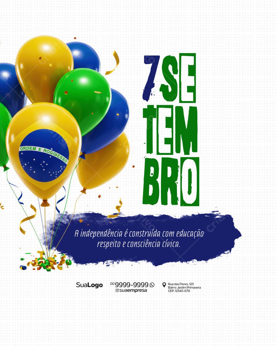 Flyer 7 de Setembro PSD Editável