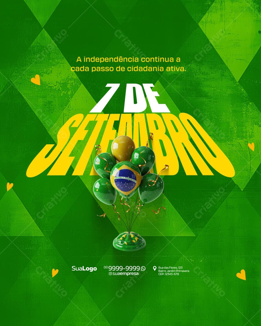 Flyer 7 de Setembro PSD Editável