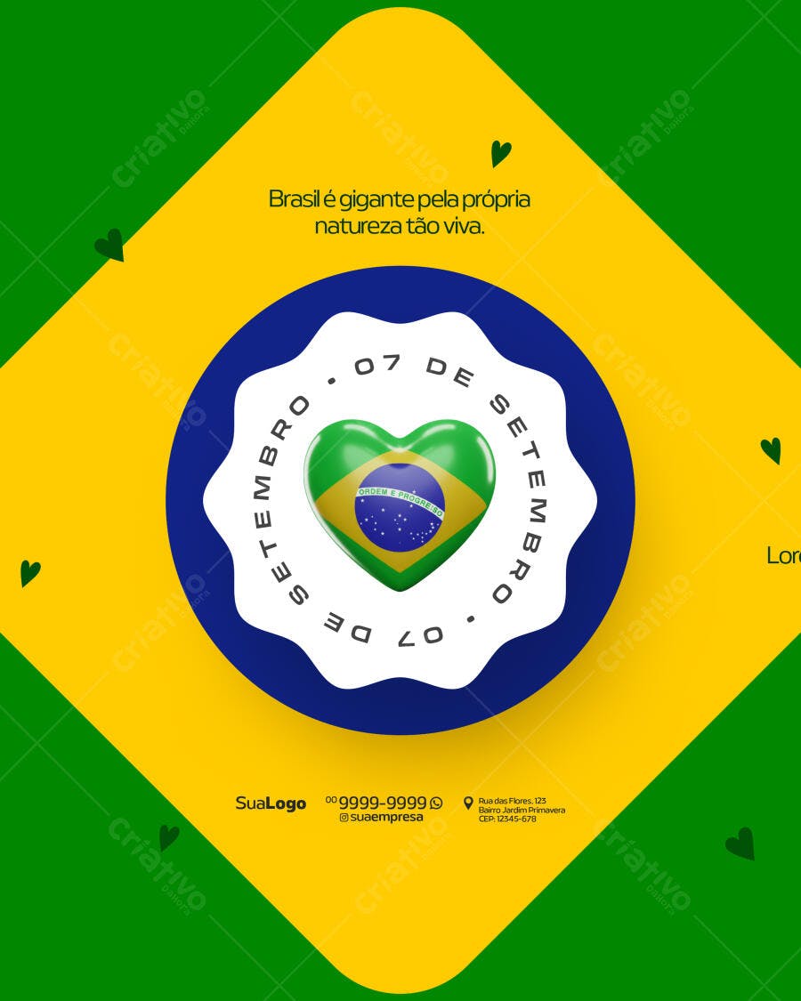 Flyer 7 de Setembro PSD Editável