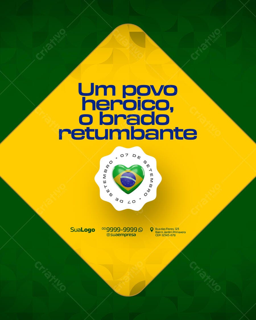 Flyer 7 de Setembro PSD Editável