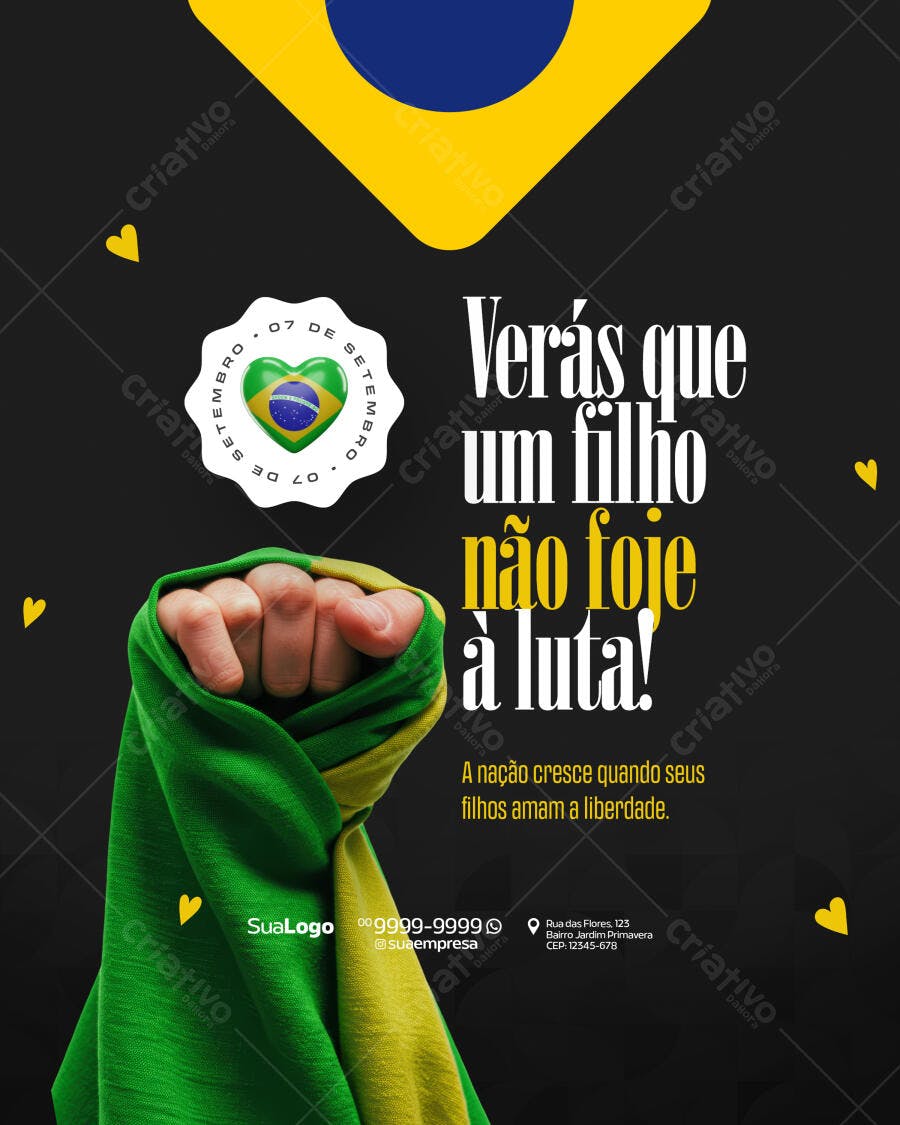 Flyer 7 de Setembro PSD Editável