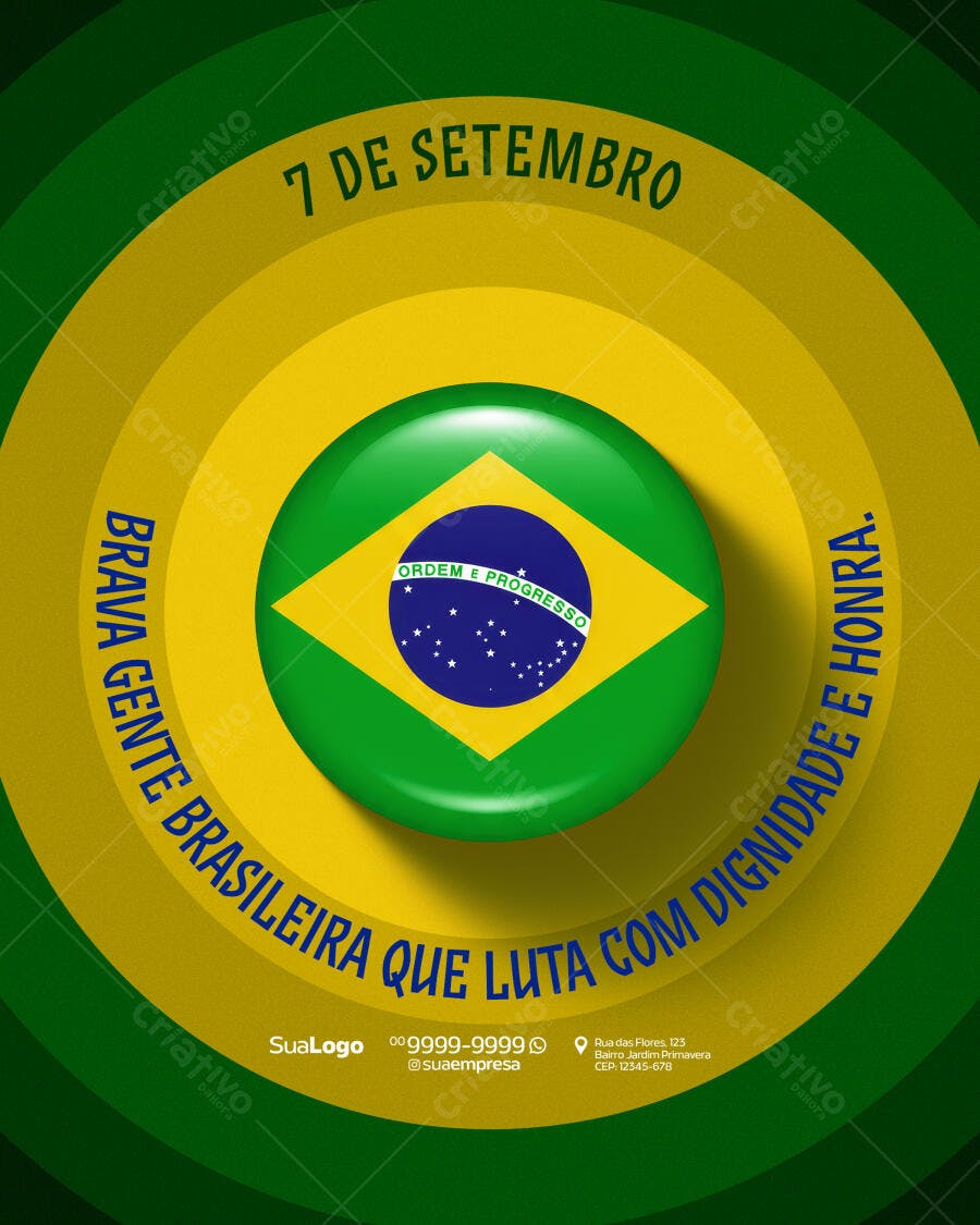 Flyer 7 de Setembro PSD Editável