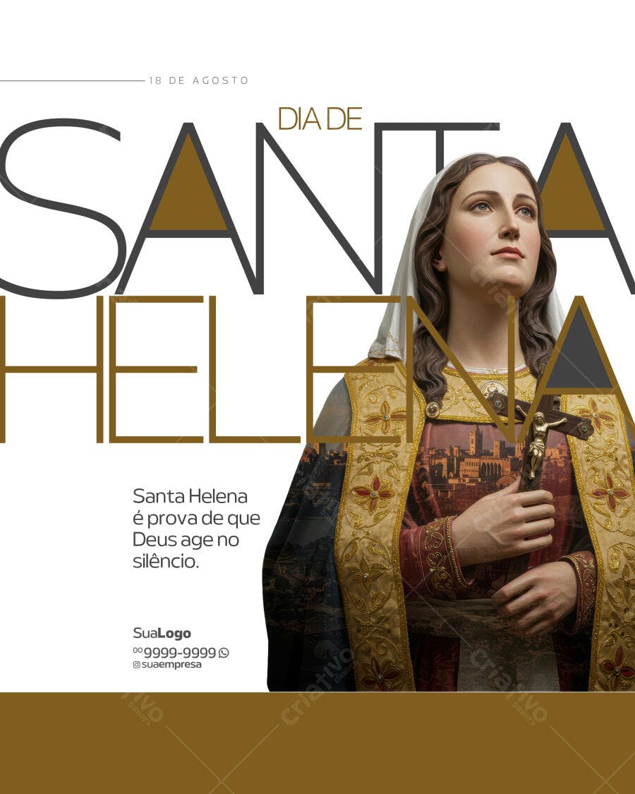 Flyer para o Dia de Santa Helena PSD Editável