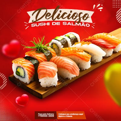 DELICIOSO SUSHI DE SALMÃO