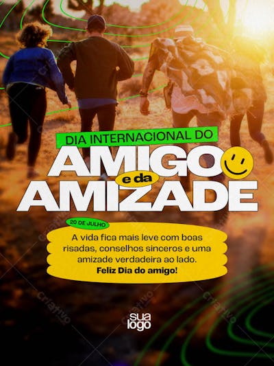 Dia do amigo e da Amizade | PSD EDITÁVEL