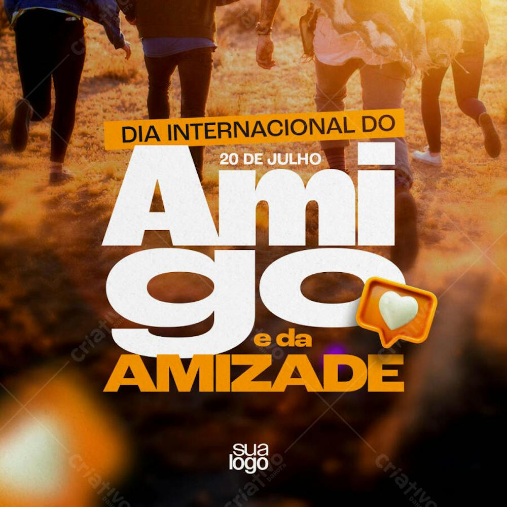 Dia do amigo e da Amizade | PSD EDITÁVEL