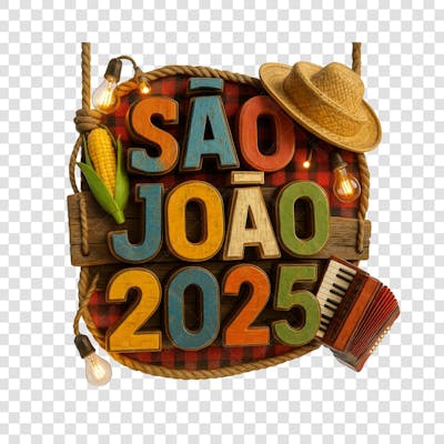SÃO JOÃO 2025 SELO 3D GERADO POR IA 1