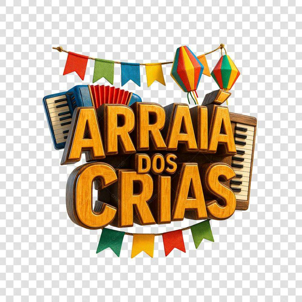 ARRAIÁ DOS CRIAS SELO 3D GERADO POR IA 2